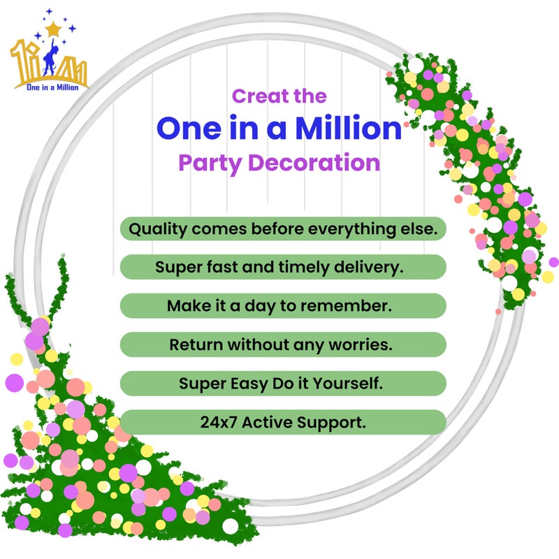 1iAM Mehndi Decoration Combo Pack of 63 - 1pc Mehndi Ceremony Banner, 60 Pieces Balloons, 1pc Balloon Pump & 1pc Balloon Arch | Pre-Wedding Decoration Items for Daughter, Sister, Friend's Marriage - Image 4