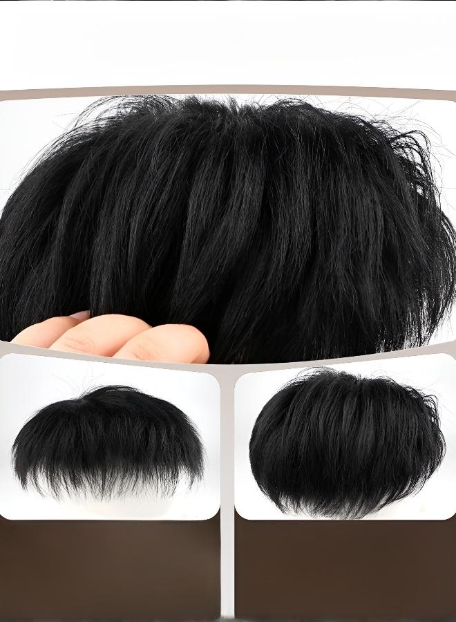 Adhesive Natural Hair Wig for Men - Image 1