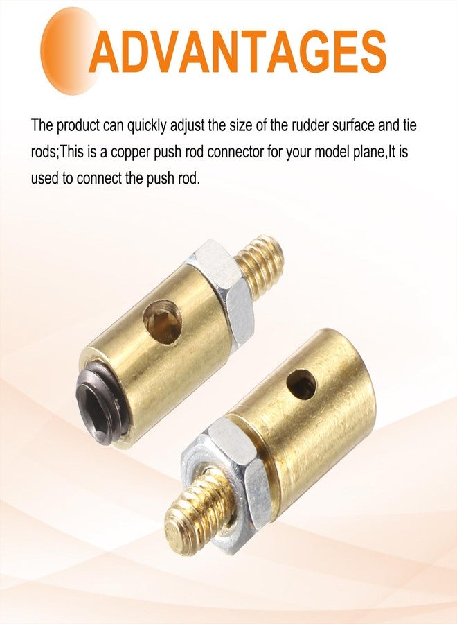 MECCANIXITY Linkage Stoppers Connecting Servo Arm, Push Rod with Nut and Screw for RC Airplane, D4x1.2mm D4x1.8mm 10 Pcs - Image 3