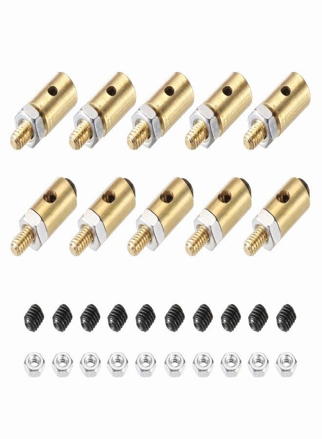 MECCANIXITY Linkage Stoppers Connecting Servo Arm, Push Rod with Nut and Screw for RC Airplane, D4x1.2mm D4x1.8mm 10 Pcs - Image 1