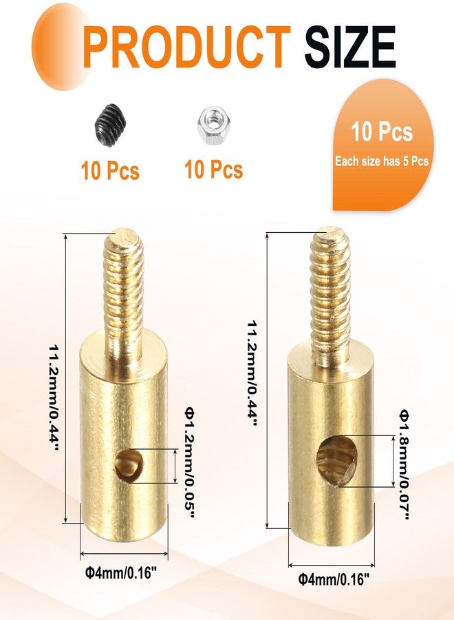 MECCANIXITY Linkage Stoppers Connecting Servo Arm, Push Rod with Nut and Screw for RC Airplane, D4x1.2mm D4x1.8mm 10 Pcs - Image 2