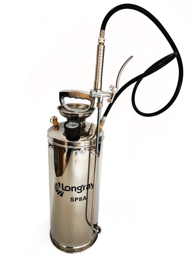 Longray بخاخ ستانلس ستيل لونغراي SP8A سعة 2 جالون معدني
