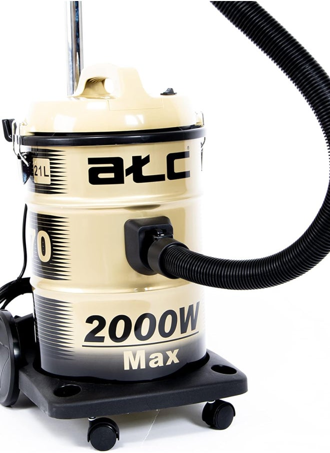 ATC ATC Vacume cleaner 21 L - 2000 W - Gold -H-VC970  - Image 3