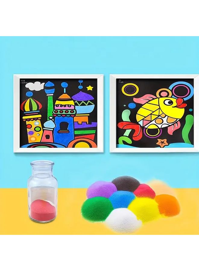 10 Color Sand Art Set 100g Per Color 1000g Total DIY Painting Craft - Image 1