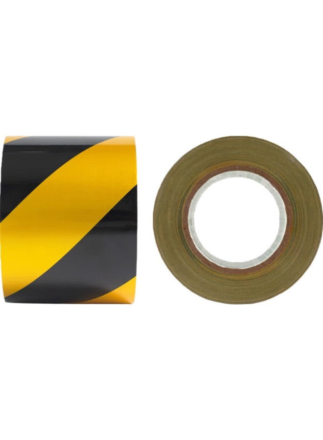 Tango Pet Reflective Warning Tape, 100Mm*45M, Cycling Reflective Sticker, Roadside Vehicle Clothing, Black And Yellow Diagonal Striped Zebra Pattern, Wide Tape, Ground Marking Line, Floor Safety Sign - Image 2