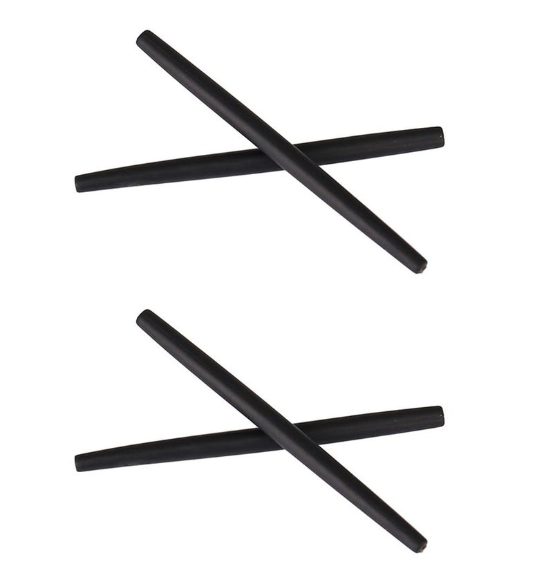 NicelyFit 2 Pairs Black Replacement Temple Ear Socks for Oakley Glass Frames Transistor Capacitor Spoke Lizard OX3024 OX3085 OX3144 OX5055 OX5113 OX5120 OX3133 etc - Image 1