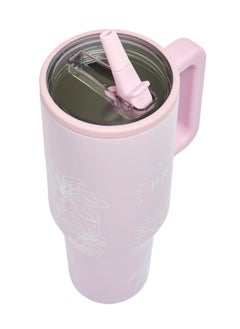 Prickly Pear Stainless Steel Water Bottle 40 Oz Hydrator Floral Pink  - Image 3