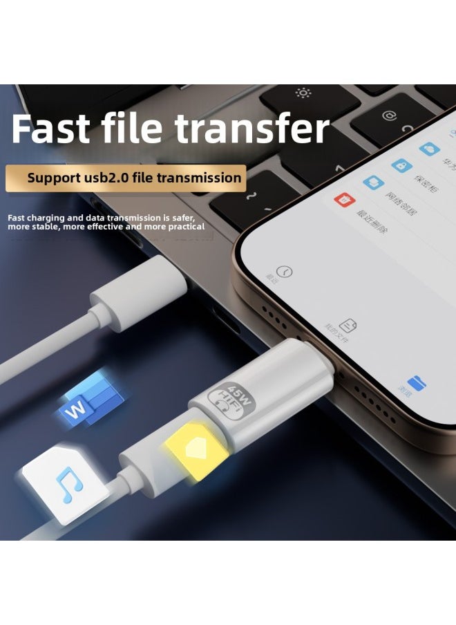 Generic - Three-in-one Multi-function Adapter Charging Data Headset Lightning To Typec Adapter Android Universal-Interface Form:C Revolution To Lightning Three-in-one Full-featured White - Image 1