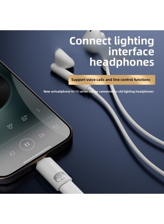 Generic - Three-in-one Multi-function Adapter Charging Data Headset Lightning To Typec Adapter Android Universal-Interface Form:C Revolution To Lightning Three-in-one Full-featured White - Image 1
