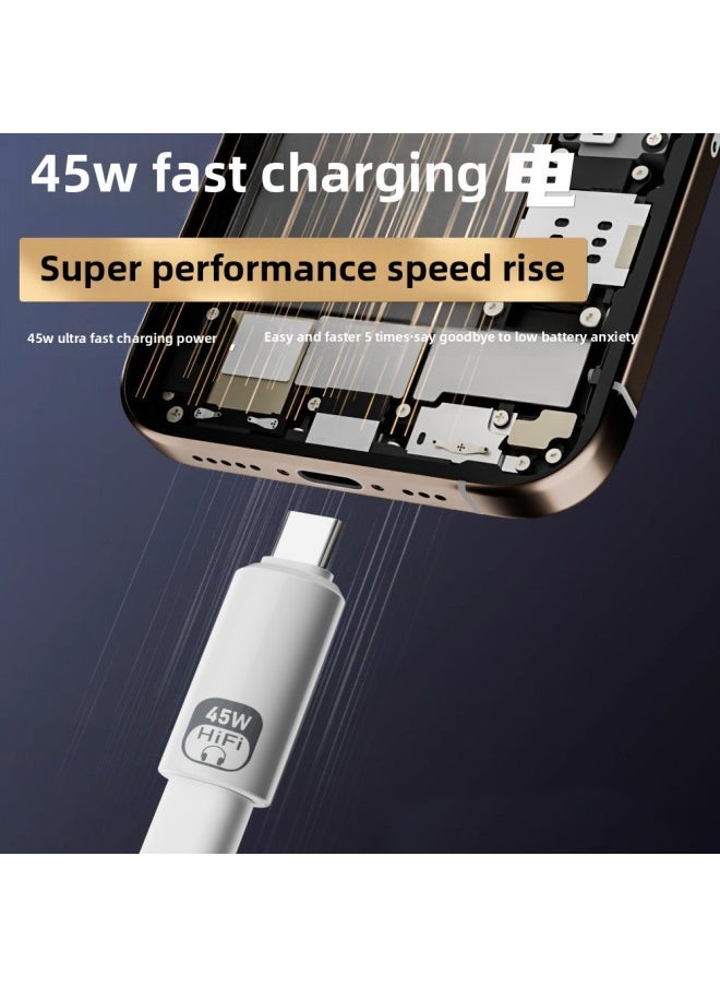 Generic - Three-in-one Multi-function Adapter Charging Data Headset Lightning To Typec Adapter Android Universal-Interface Form:C Revolution To Lightning Three-in-one Full-featured White - Image 1