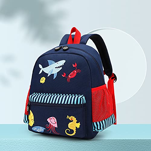 willikiva Cute Zoo 3d Kids Backpack for Boys and Girls Toddler Backpack Bags(Ocean World) - Image 2
