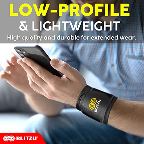 BLITZU Carpal Tunnel Wrist Brace, 2 Pack Wrist Compression Straps for Pain Relief. Wrist Bands Support for, Tendonitis, Weightlifting, Working Out, Left and Right Hand Protection - Image 5