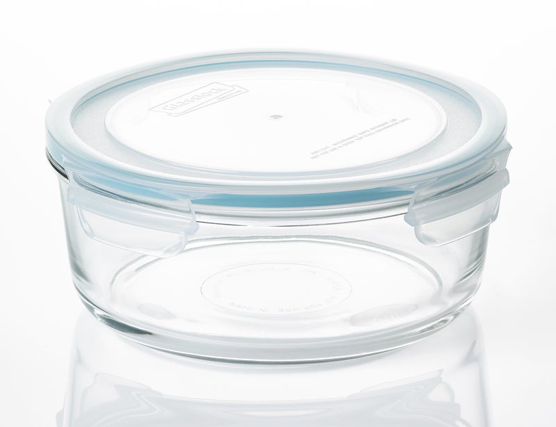 غلاسلوك جلاسلوك MCCB-205 علبة حفظ طعام زجاجية دائرية 2050 مل محكمة الإغلاق خالية من BPA وآمنة للميكروويف - Image 1