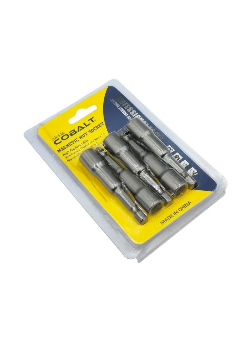 Cobalt COBALT Magnetic socket Bit 5 Pcs 8mm High Precision Exact Screw Fit Reduce Slip Socket Adaptor Wrench Nut Setter Set  - Image 4
