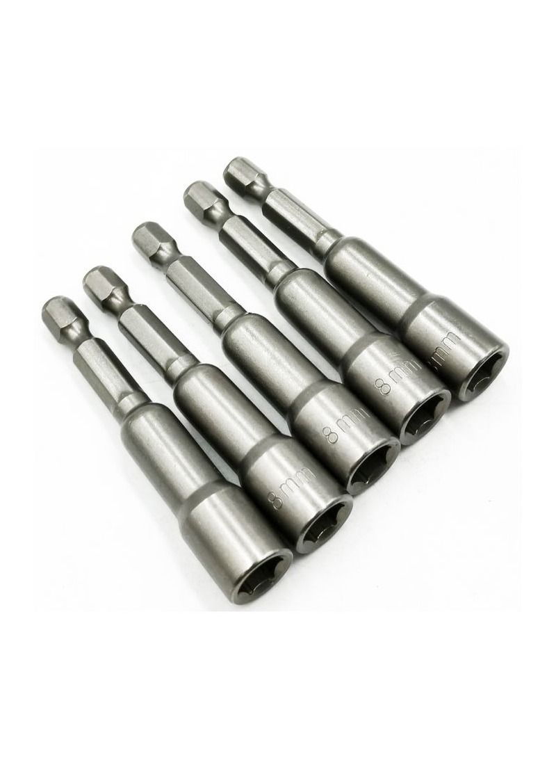 Cobalt COBALT Magnetic socket Bit 5 Pcs 8mm High Precision Exact Screw Fit Reduce Slip Socket Adaptor Wrench Nut Setter Set  - Image 2