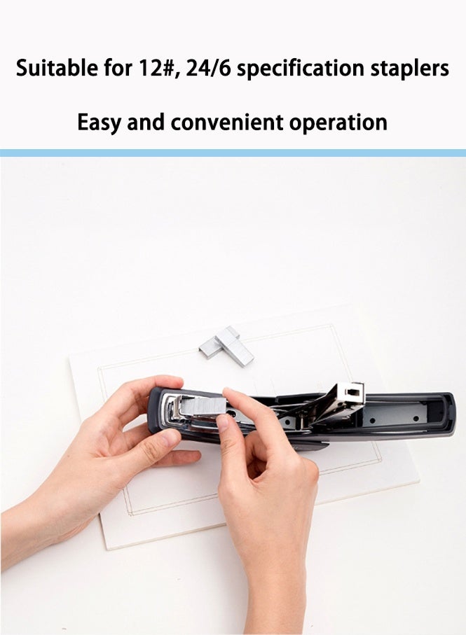 Deli Heavy Duty Stainless Steel Staples - Compatible with 12# and 24/6# Staples, Rust-Proof Design, 25 Sheet Staples, Precision Tip for Paper/Fabric/Cardstock, Portable Box (5000 Staples) - Image 4