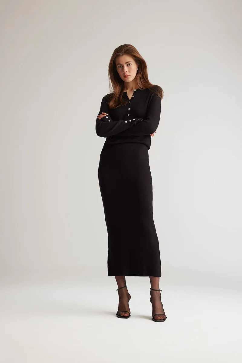 ديفاكتو Basic Midi Pencil Skirt