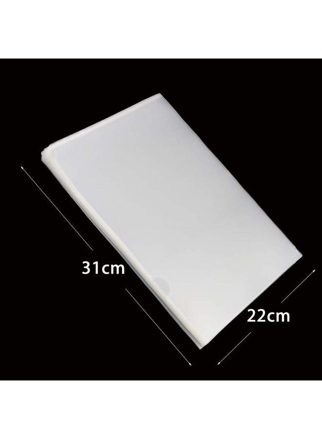 Fyess 50Pcs Clear Plastic Document Folders, Us Letter/ A4 Size 14C (1.4Mm) Thick Clear Transparent Document Folders Copy Safe Project Pockets Lightweight Plastic Paper Jacket Sleeve Folders - Image 2