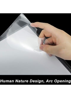 Fyess 50Pcs Clear Plastic Document Folders, Us Letter/ A4 Size 14C (1.4Mm) Thick Clear Transparent Document Folders Copy Safe Project Pockets Lightweight Plastic Paper Jacket Sleeve Folders  - Image 4