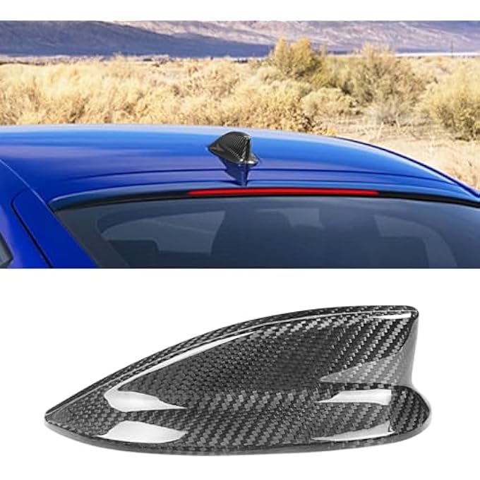 rayihni Compatible with Antenna Cover Shark Fin Trim Hood Real Carbon Fiber Automotive Roof Aerials for Acura Integre 2023 (Black) - Image 1