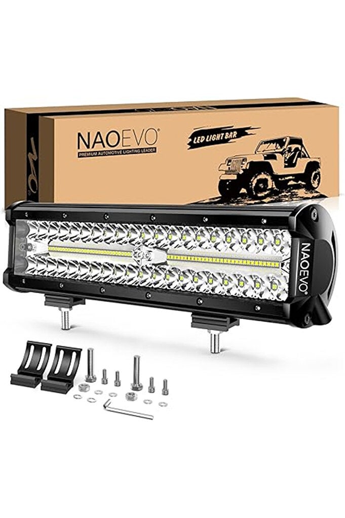 ريحني ضوء LED سيارة NAOEVO مقاس 12 بوصة 12 بوصة، مصابيح LED للطرق الوعرة 4x4، أضواء كشافة، مصباح ضباب للعمل شريط LED لتتبع الشاحنات - Image 1