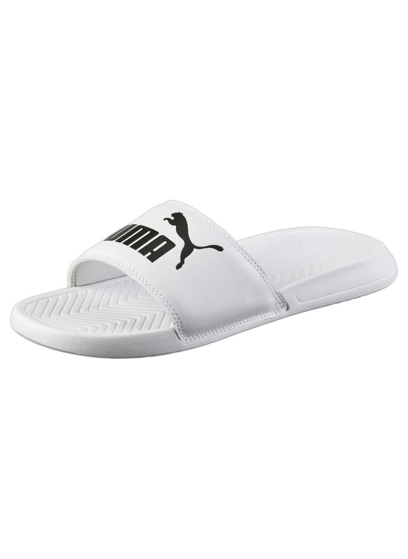 PUMA Popcat Unisex White Slide Sandals  - Image 1