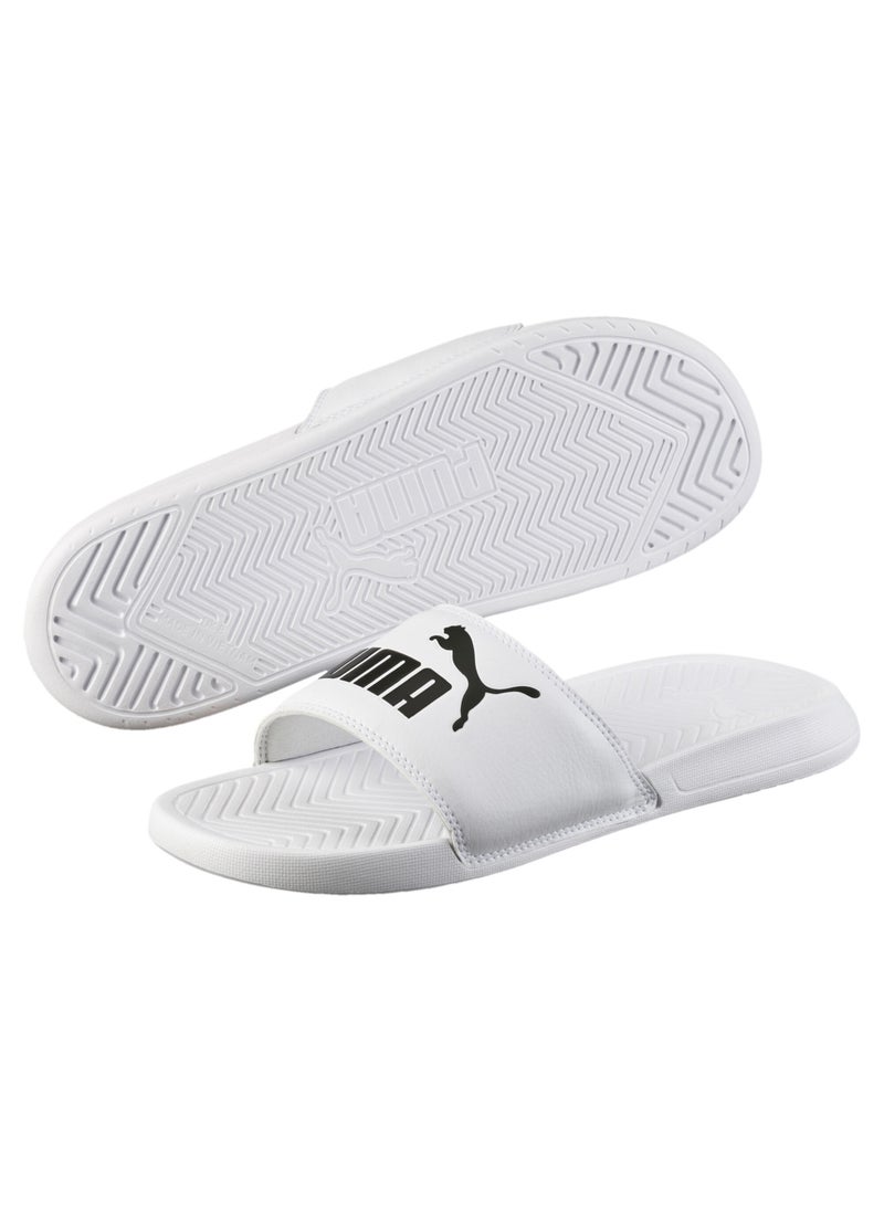 PUMA Popcat Unisex White Slide Sandals  - Image 2