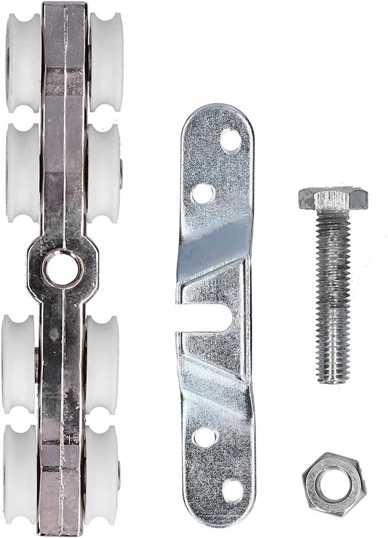 Shower Door Sliding Wheel 22mm Zinc Alloy Pulley Roller Kit, Low - Noise Shower Door Hardware with POM Wheels for Smooth Sliding, Replacement Parts for Frameless Glass - Image 1