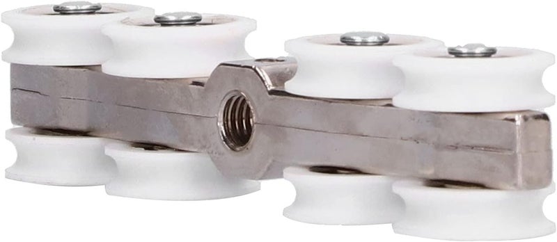 Shower Door Sliding Wheel 22mm Zinc Alloy Pulley Roller Kit, Low - Noise Shower Door Hardware with POM Wheels for Smooth Sliding, Replacement Parts for Frameless Glass - Image 4