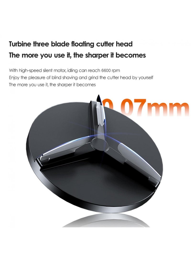 Excefore 2Pcs Electric Razor for Men Pocket Size Mini Portable Shaver Wet and Dry Use, Rechargeable Multifunction Portable Travel Shaver for Men's Beard Shaving Trimming Grooming, Black&Silver - Image 5