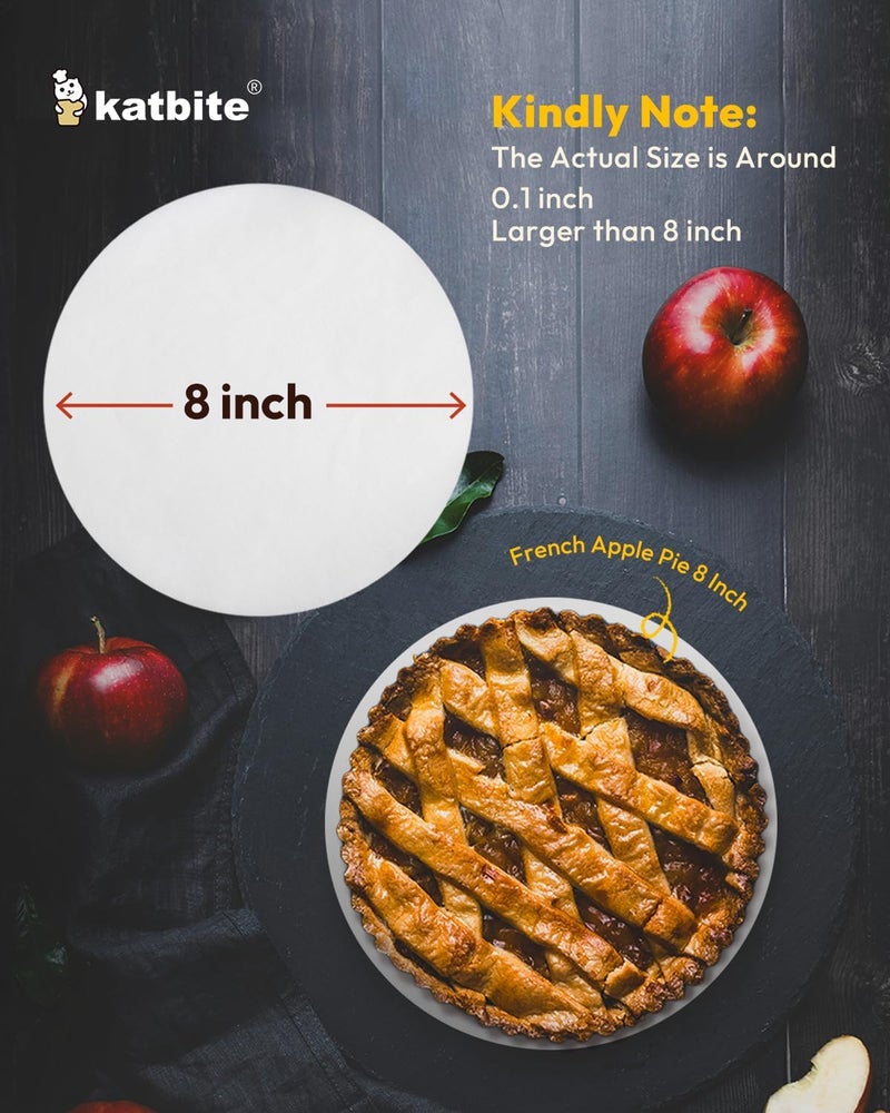 katbite Heavy Duty Parchment Rounds 8 Inch 200 Pcs, Parchment Paper Rounds Available, Uses for Cake Baking, Air Fryer Liners - Image 3