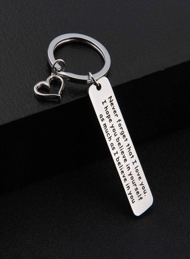 Gzrlyf Encouragement Gift Never Forget that I Love You Keychain Believe In Yourself Keychain Inspirational Gift for Son,Daughter (Never Forget) - Image 3