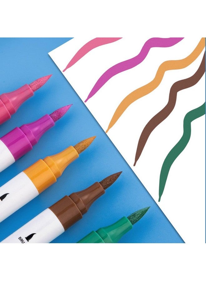 SUPER TOY 36 Shades Dual Tip Acrylic Paint Pen Brush Markers Set for Kids Adult Colouring Drawing Art Craft Educational Gift School Supply - Image 5