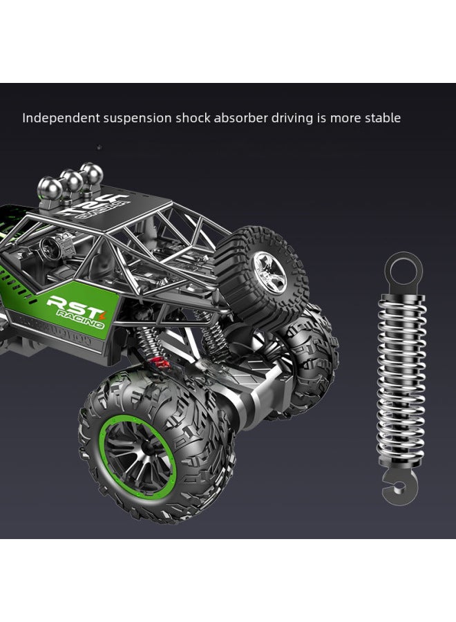 Children's Remote Control Car Climbing Car Rechargeable Electric Toy Alloy Off-road Monster Truck Play Vehicle-Color:1:18 Alloy Green-Proportion:1:18 - Image 5