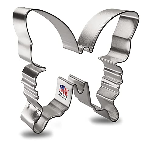 Foose Butterfly Tin Cookie Cutter - Foose Cookie Cutters - US Tin Plate Steel (4.5 Inch) - Image 1