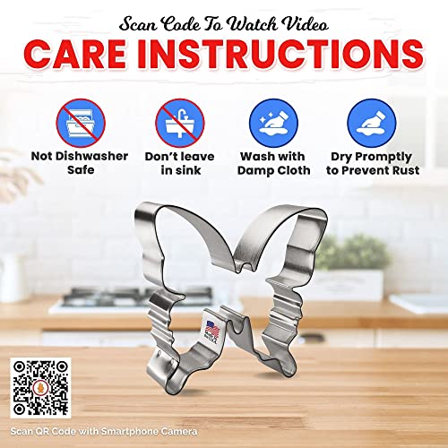 Foose Butterfly Tin Cookie Cutter - Foose Cookie Cutters - US Tin Plate Steel (4.5 Inch) - Image 5