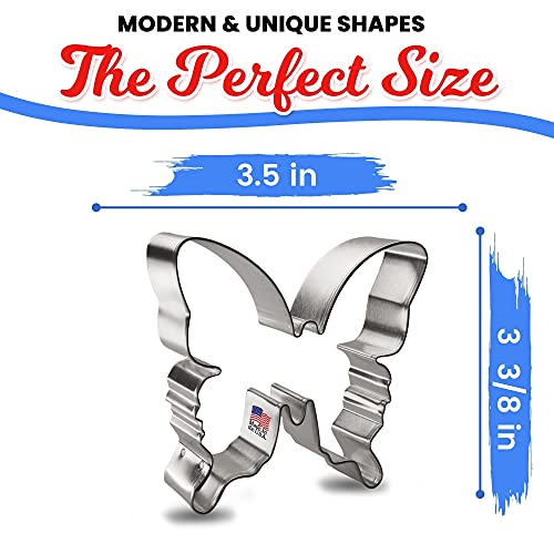 Foose Butterfly Tin Cookie Cutter - Foose Cookie Cutters - US Tin Plate Steel (4.5 Inch) - Image 3
