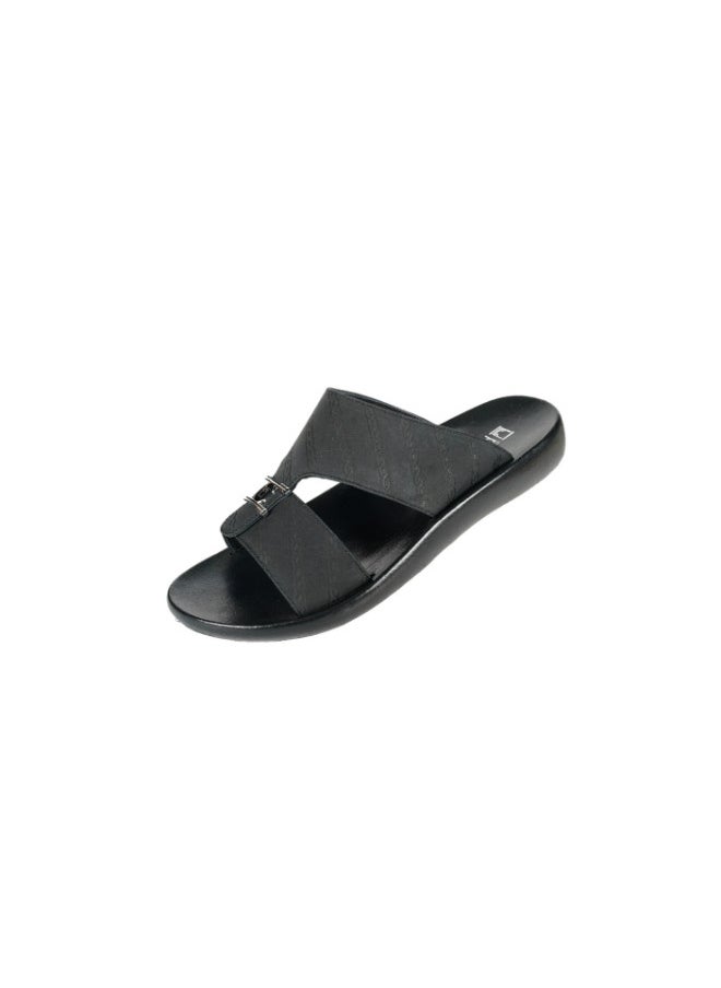 barjeel uno - 008-3547 Barjeel Mens Arabic Sandals 63071 Black - Image 1