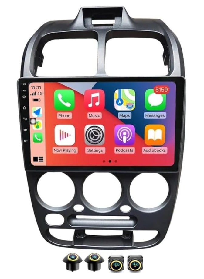 SHEZA STAR Android Car Stereo for Hyundai Accent II 2 Verna 1999-2012 4GB RAM 64GB ROM Support Carplay, M-Link Wi-Fi BT, Radio GPS, 9 Inch IPS.QLED, interface, Screen with 360D Camera Included - Image 1