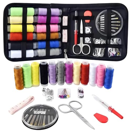 VERAT 72 Pcs Sewing Kit with Box, Portable Sewing Supplies Set with 12 Thread Spools, Scissors, Needles, Tape Measure for DIY, Beginners, Adults, Emergency, Travel & Stitching Items Box for Home - Image 1