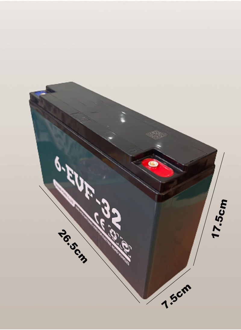 Generic - 12V 32AH Lead-acid Battery Suitable for Electric Cars and E- Bikes and Motorcycles and Electric Tricycles Electric ATV - Image 1