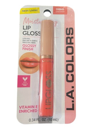 L.A. Colors LA COLORS Glossy Finish Lip Gloss C68645 Coral Crush 34 oz 