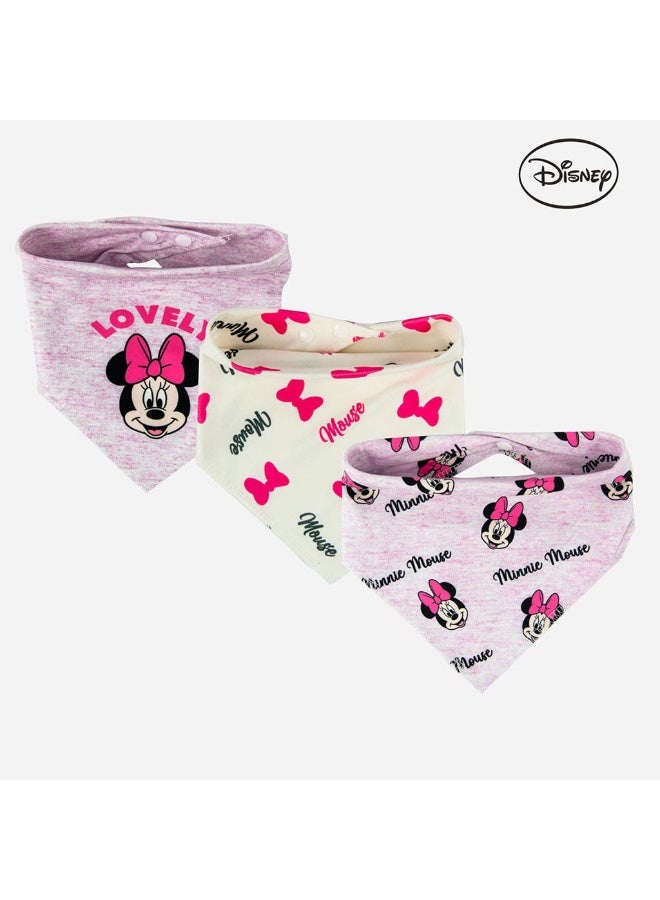 Disney مريلة باندانا ميني ماوس للأطفال، عبوة من 3 قطع - TRHA15986B