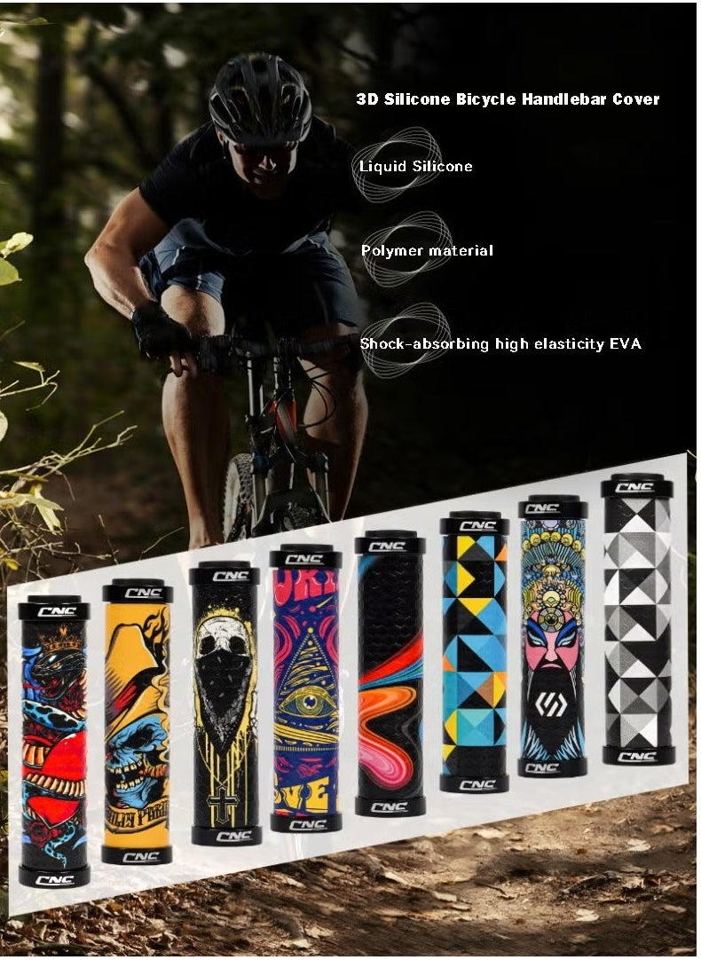 CNC Bike Handlebar Grips,MTB Silicone Grips,Gel Grips for Mountain Bike/Bicycle  - Image 4