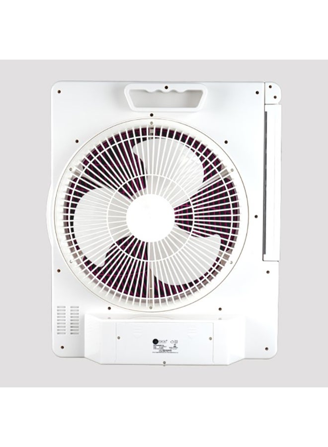 عفرا مروحة AFRA المحمولة المدمجة، 220-240 فولت، 12 بوصة، قابلة لإعادة الشحن، قابلة للتعديل، تغطية زاوية واسعة، إضاءة LED، منافذ USB، مقبس شحن بالطاقة الشمسية، موفرة للطاقة، AF-3200RECF، مع ضمان لمدة عامين - Image 5