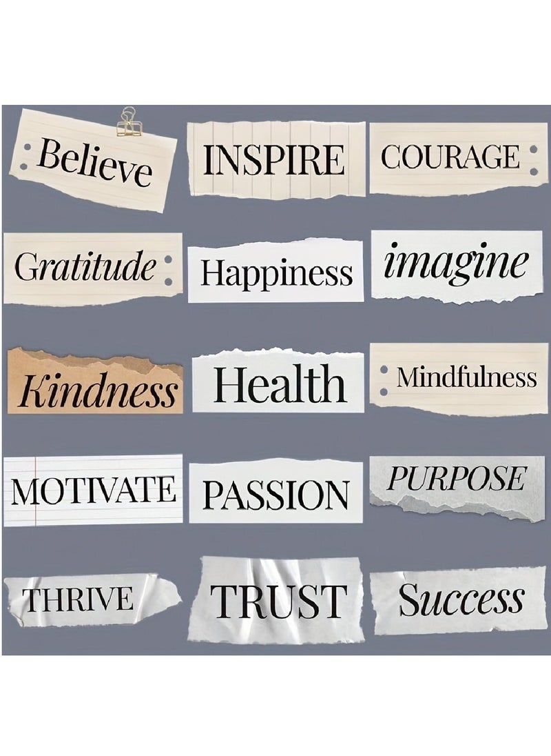 Generic 60-Pack Inspirational Quotes Stickers Set, Vintage European Cartoon Themed Peel-Off Label Decals, Ideal for Scrapbooking, Journals, DIY Crafts, Gifts, Party Supplies, Office and School Essentials  - Image 5