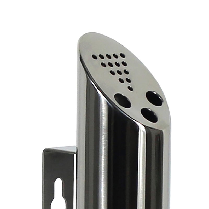 Silver Stainless Steel 2L Outdoor Wall Mounted Ashtray 30X6CM Cylinder Ash Bin For Hotels Street Clubs - Image 5