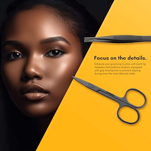 Beauté Secrets Essentials Manicure Set Nail Clippers, Stainless Steel Nail Scissors Grooming Kit, Acne needle, Blackhead Tool Leather Travel Case (Yellow) - Image 5