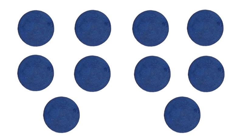 JBB Pool Snooker Cue Tip Blue Color in 10 mm Size (Pack of 10 Pcs) - Image 1