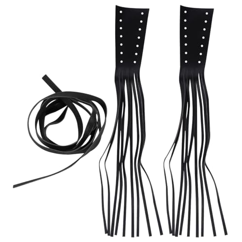 Garneck Motorcycle Lever Tassels Fringe Leather Motorcycle Lever Handlebar Throttle Brake Clutch Grip Covers Wraps - Image 1
